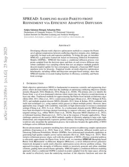 SPREAD: Sampling-based Pareto front Refinement via Efficient Adaptive Diffusion
