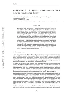 TyphoonMLA: A Mixed Naive-Absorb MLA Kernel For Shared Prefix
