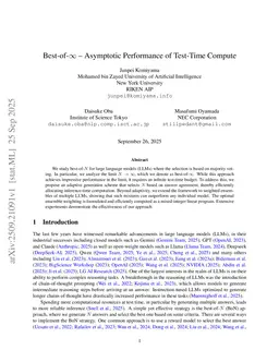 Best-of-$\infty$ -- Asymptotic Performance of Test-Time Compute
