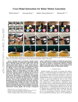 Cross-Modal Instructions for Robot Motion Generation