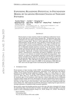 Expanding Reasoning Potential in Foundation Model by Learning Diverse Chains of Thought Patterns
