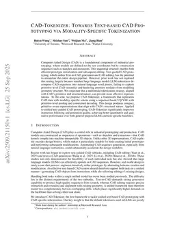 CAD-Tokenizer: Towards Text-based CAD Prototyping via Modality-Specific Tokenization