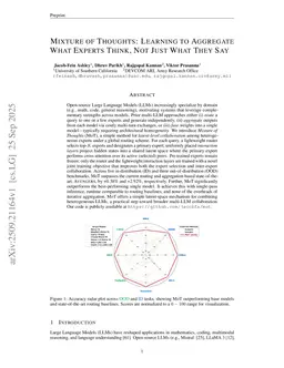 Mixture of Thoughts: Learning to Aggregate What Experts Think, Not Just What They Say