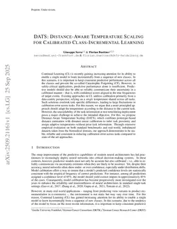 DATS: Distance-Aware Temperature Scaling for Calibrated Class-Incremental Learning