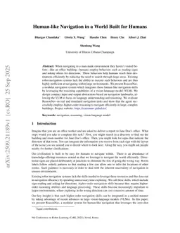 Human-like Navigation in a World Built for Humans