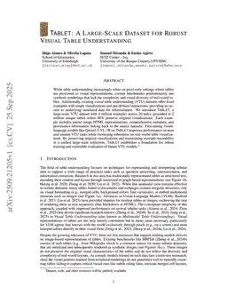 TABLET: A Large-Scale Dataset for Robust Visual Table Understanding