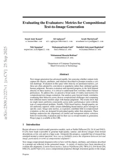 Evaluating the Evaluators: Metrics for Compositional Text-to-Image Generation