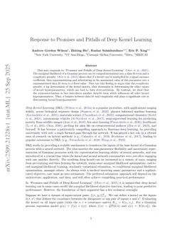 Response to Promises and Pitfalls of Deep Kernel Learning
