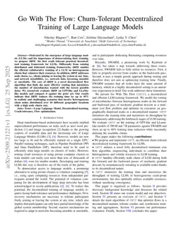 Go With The Flow: Churn-Tolerant Decentralized Training of Large Language Models