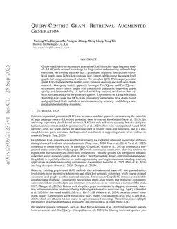 Query-Centric Graph Retrieval Augmented Generation