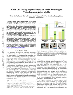 RetoVLA: Reusing Register Tokens for Spatial Reasoning in Vision-Language-Action Models