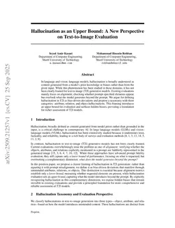 Hallucination as an Upper Bound: A New Perspective on Text-to-Image Evaluation