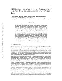 LLMTrace: A Corpus for Classification and Fine-Grained Localization of AI-Written Text