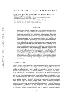 Dense Semantic Matching with VGGT Prior
