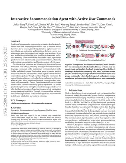 Interactive Recommendation Agent with Active User Commands