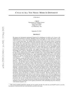 Cycle is All You Need: More Is Different
