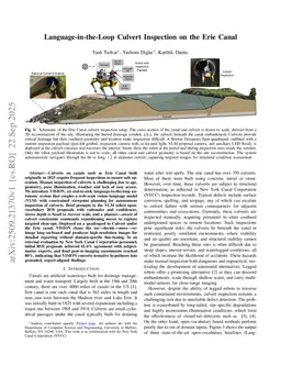 Language-in-the-Loop Culvert Inspection on the Erie Canal