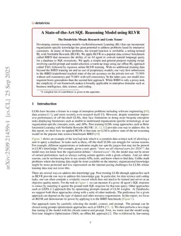 A State-of-the-Art SQL Reasoning Model using RLVR