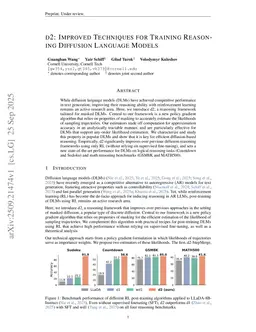d2: Improved Techniques for Training Reasoning Diffusion Language Models