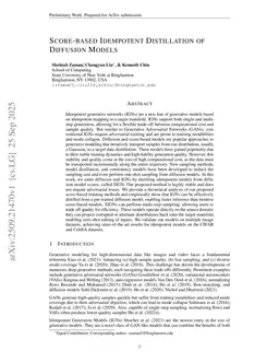 Score-based Idempotent Distillation of Diffusion Models