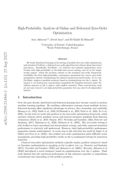 High-Probability Analysis of Online and Federated Zero-Order Optimisation
