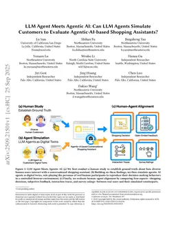 LLM Agent Meets Agentic AI: Can LLM Agents Simulate Customers to Evaluate Agentic-AI-based Shopping Assistants?
