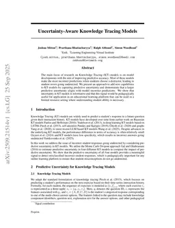 Uncertainty-Aware Knowledge Tracing Models