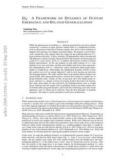 Provable Scaling Laws of Feature Emergence from Learning Dynamics of Grokking