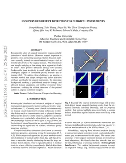 Unsupervised Defect Detection for Surgical Instruments