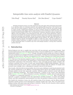 Interpretable time series analysis with Gumbel dynamics