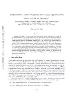 IndiSeek learns information-guided disentangled representations