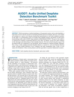 AUDDT: Audio Unified Deepfake Detection Benchmark Toolkit