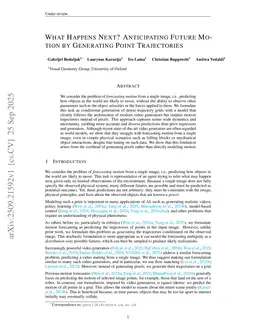 What Happens Next? Anticipating Future Motion by Generating Point Trajectories