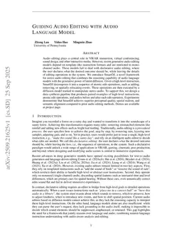 Guiding Audio Editing with Audio Language Model