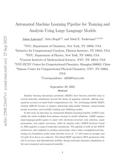 Automated Machine Learning Pipeline: Large Language Models-Assisted Automated Dataset Generation for Training Machine-Learned Interatomic Potentials