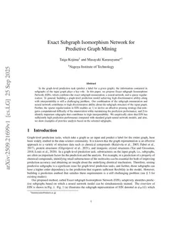 Exact Subgraph Isomorphism Network for Predictive Graph Mining