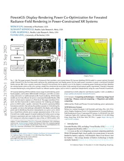 PowerGS: Display-Rendering Power Co-Optimization for Neural Rendering in Power-Constrained XR Systems
