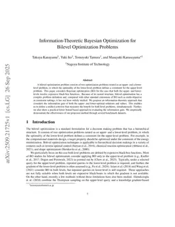 Information-Theoretic Bayesian Optimization for Bilevel Optimization Problems