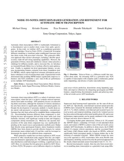 Noise-to-Notes: Diffusion-based Generation and Refinement for Automatic Drum Transcription