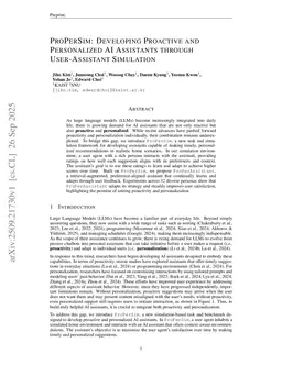 ProPerSim: Developing Proactive and Personalized AI Assistants through User-Assistant Simulation