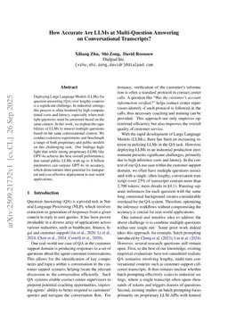 How Accurate Are LLMs at Multi-Question Answering on Conversational Transcripts?