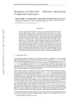 Retrieval-of-Thought: Efficient Reasoning via Reusing Thoughts