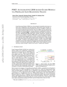 PSRT: Accelerating LRM-based Guard Models via Prefilled Safe Reasoning Traces