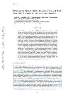 Backdoor Attribution: Elucidating and Controlling Backdoor in Language Models