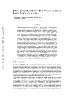 SBFA: Single Sneaky Bit Flip Attack to Break Large Language Models