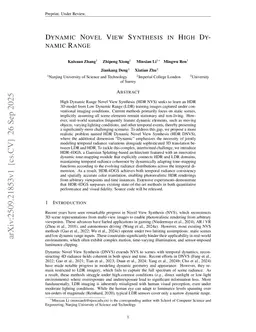Dynamic Novel View Synthesis in High Dynamic Range
