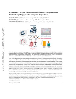 What Makes LLM Agent Simulations Useful for Policy? Insights From an Iterative Design Engagement in Emergency Preparedness