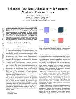 Enhancing Low-Rank Adaptation with Structured Nonlinear Transformations