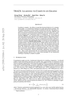 TRACE: Learning to Compute on Graphs