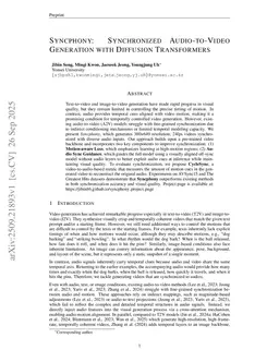 Syncphony: Synchronized Audio-to-Video Generation with Diffusion Transformers